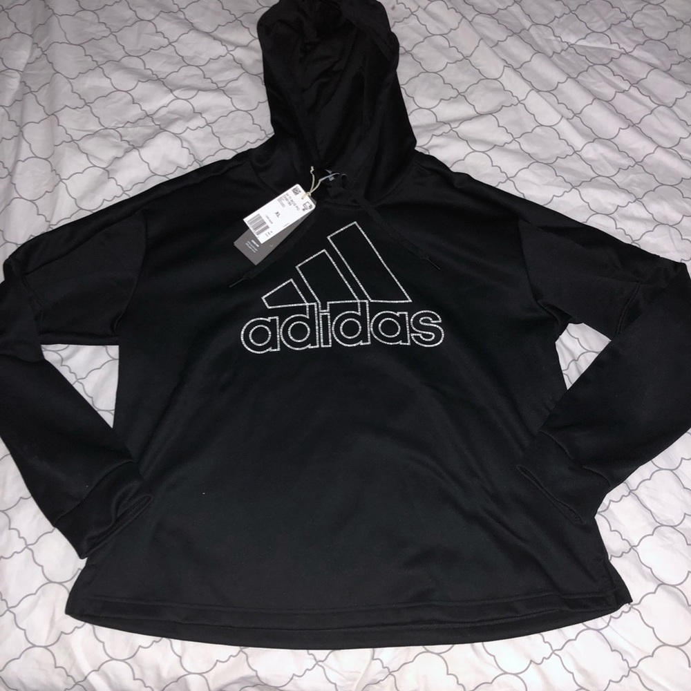 Women’s Adidas Team Issue Hoodie Pullover Black XL